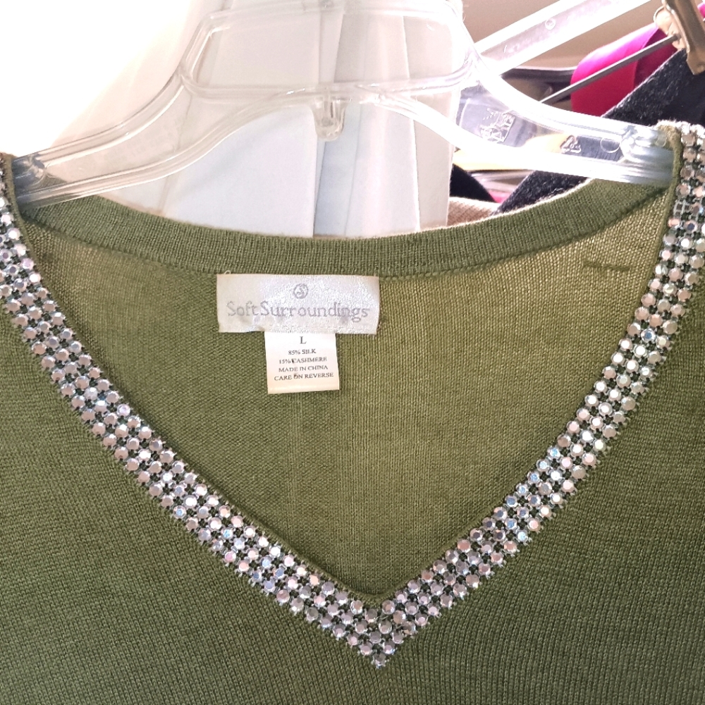 Large silk and cashmere sweater